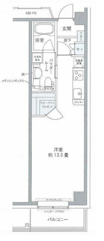 プライムアーバン豊洲　318号室　間取り