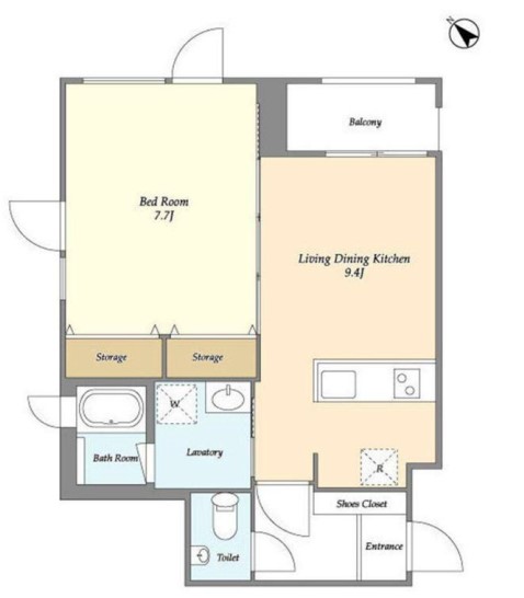 南平台ヒルトップハウス（Nanpeidai Hilltop House）　403号室　間取り