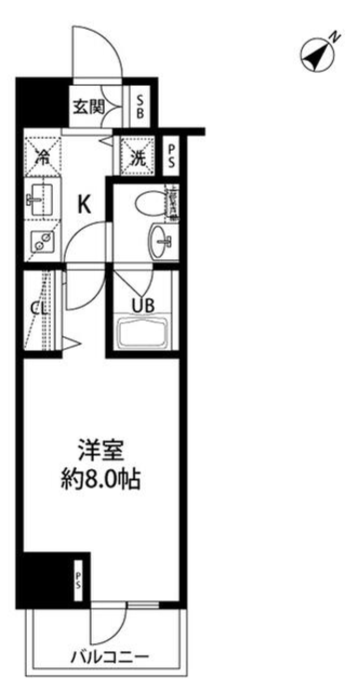 ルクレ日本橋馬喰町　1208号室　間取り