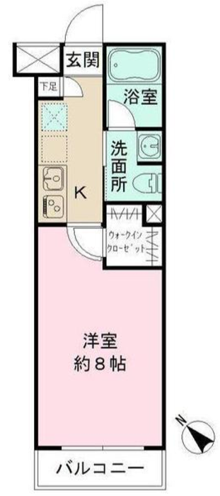 ベルフェリーク西小山(旧エルスタンザ西小山)　207号室　間取り