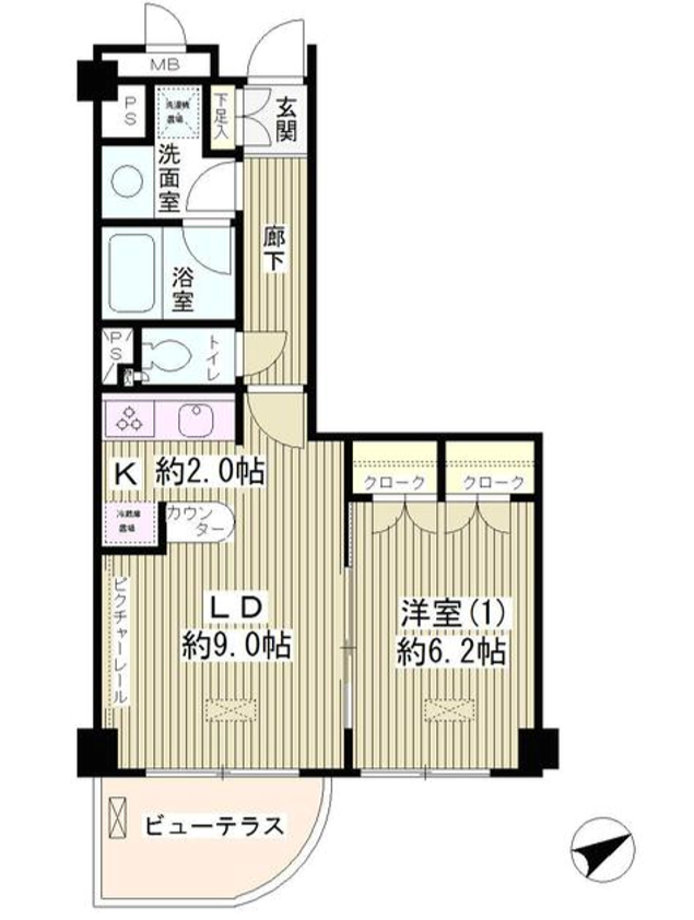 Lapyuta　703号室　間取り