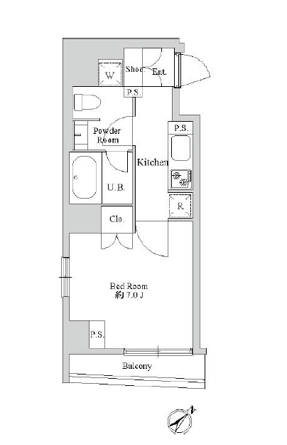 エルスタンザ日本橋久松町　201号室　間取り