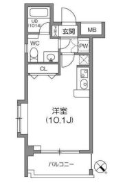 ルクレ森下レジデンス　1008号室　間取り
