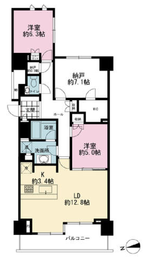 ブランズ麻布狸穴町　507号室　間取り