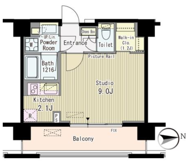ルーエ渋谷神山町　202号室　間取り