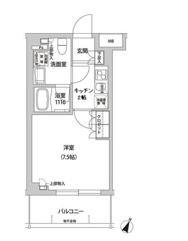 フレアージュ白金台　302号室　間取り