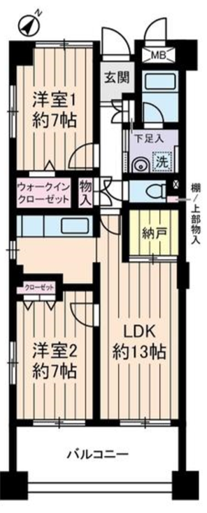 サングランパ　307号室　間取り