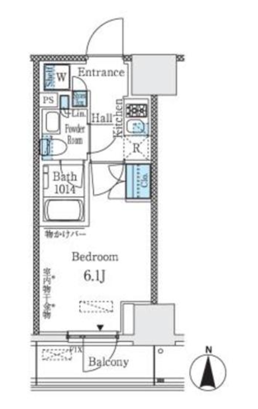 パークキューブ大井町レジデンス　505号室　間取り