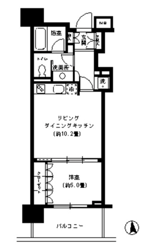 KDXレジデンス芝公園　503号室　間取り