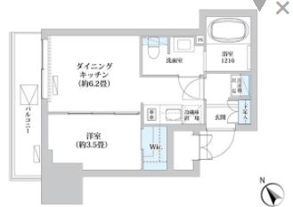 ライオンズフォーシア高輪　201号室　間取り