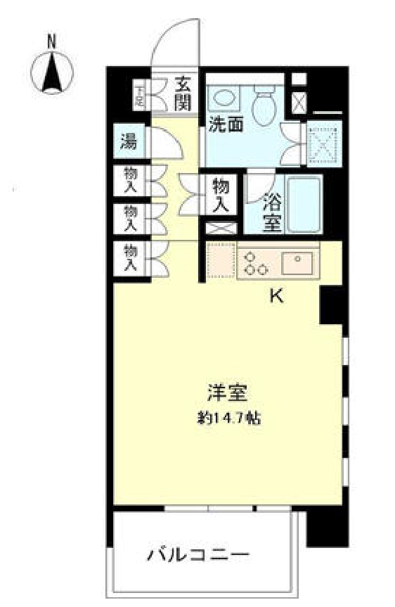 ベルメゾン芝　803号室　間取り