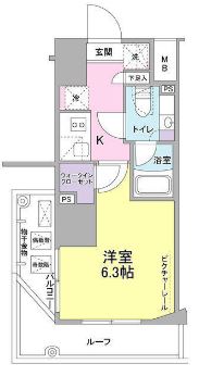 SIL西五反田（ベルファース西五反田）　508号室　間取り
