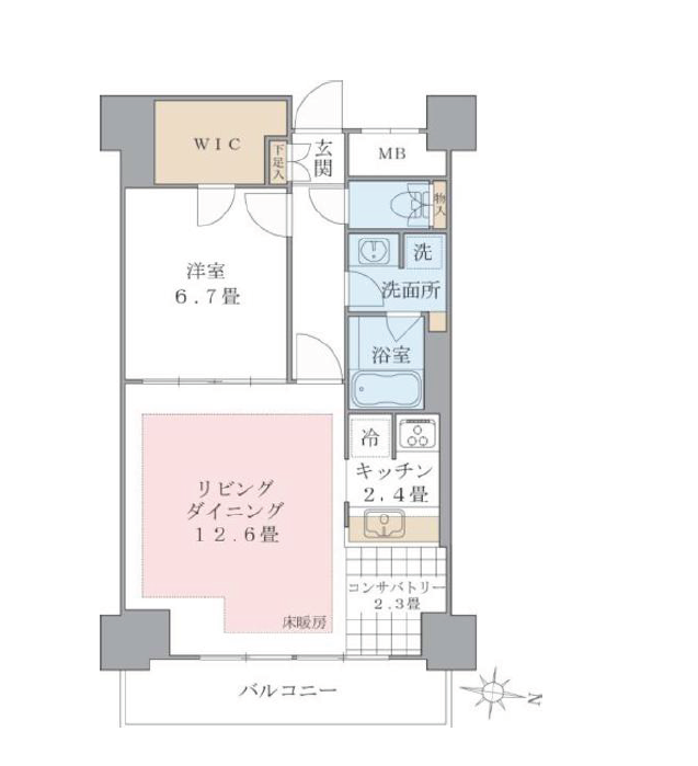 Brillia ist 東雲キャナルコート　1117号室　間取り