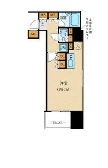 プレールドゥーク八丁堀　1103号室　間取り