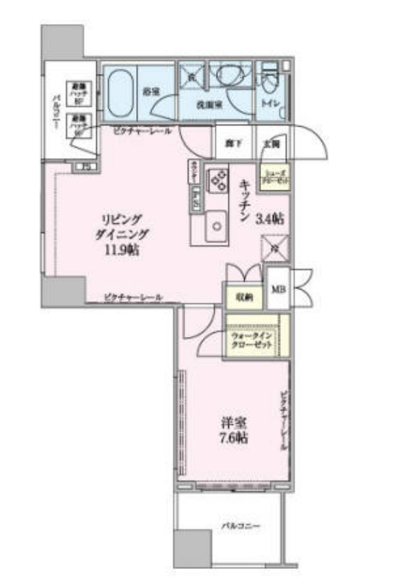 ザ・レジデンス赤坂檜町　1204号室　間取り