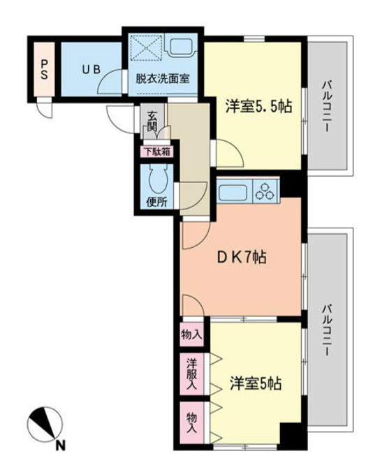 フォレストコート　506号室　間取り