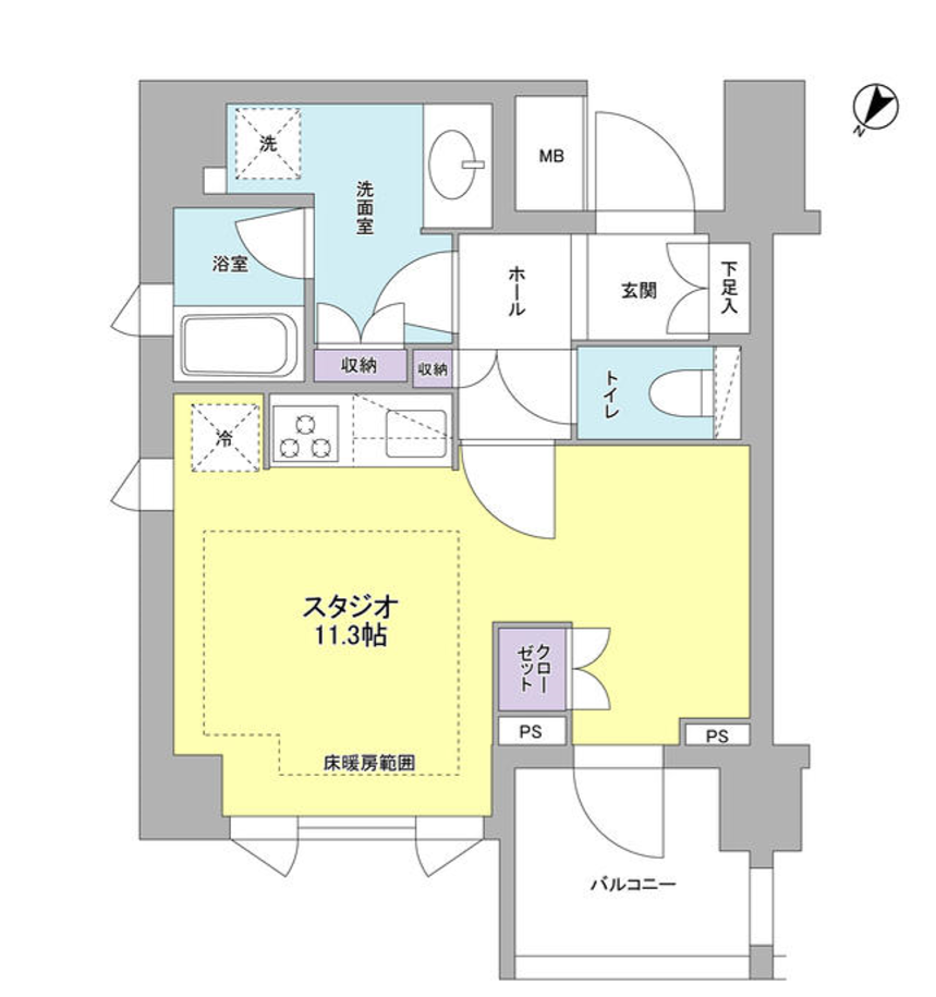 リヴェール赤坂　501号室　間取り