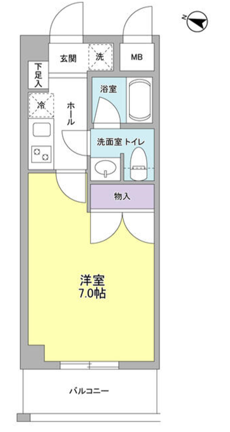 ヴァンフォーレ目黒　204号室　間取り