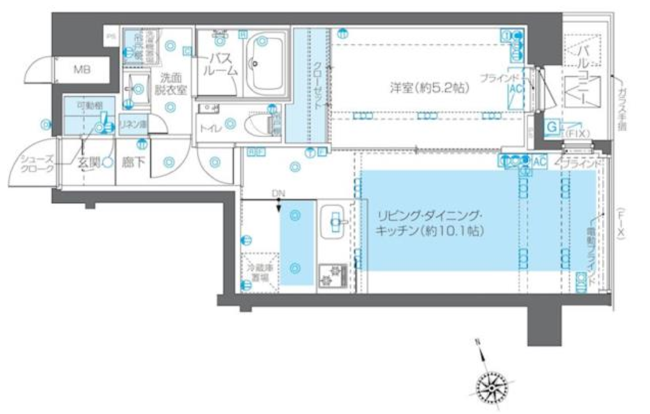 ZOOM広尾　506号室　間取り