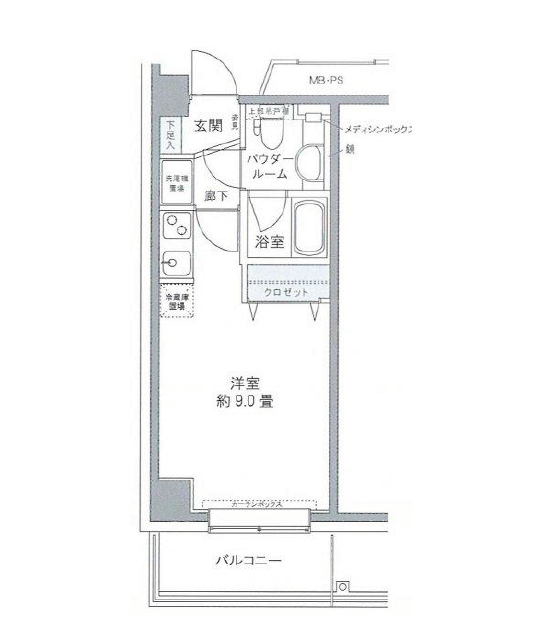 プライムアーバン豊洲　706号室　間取り