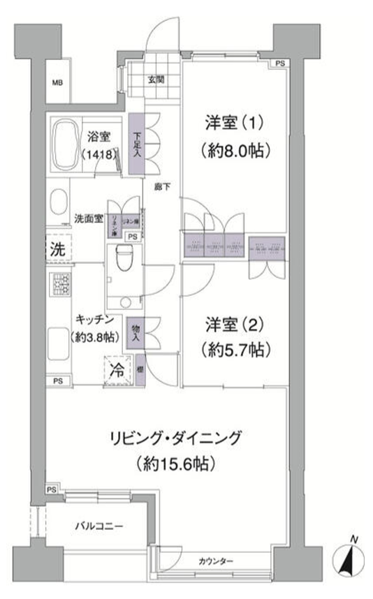 アビティ目黒　508号室　間取り