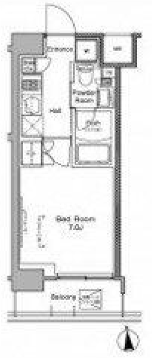 プラウドフラット南品川　602号室　間取り