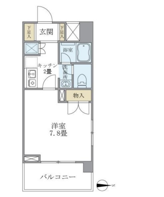 リュミエール三田　601号室　間取り