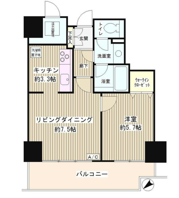 トレステージ目黒　206号室　間取り