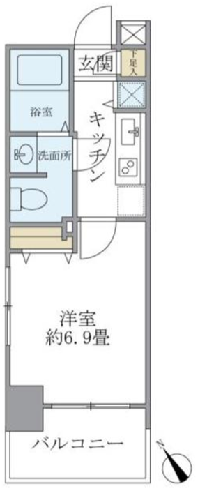 レジデンシア麻布十番　1108号室　間取り