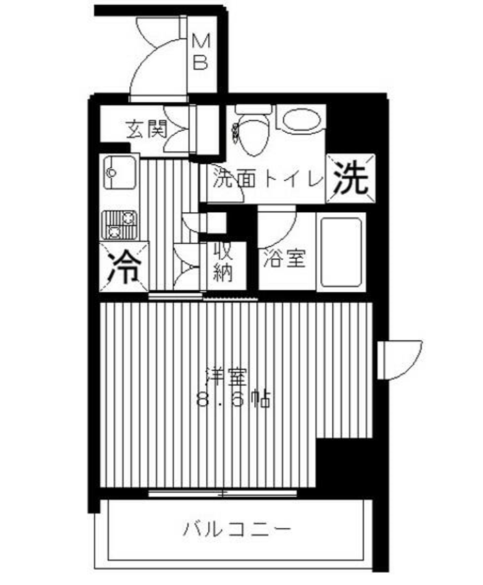 セリーズ門前仲町　407号室　間取り