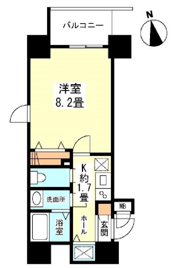 ガーラプレイス新宿御苑　503号室　間取り