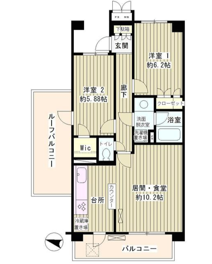 クラッサ目黒かむろ坂　501号室　間取り