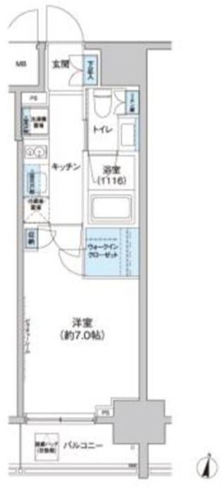 パークキューブ西新宿　203号室　間取り