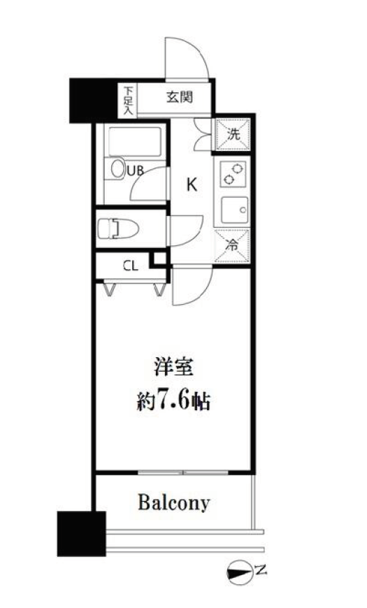 スペーシア秋葉原　1406号室　間取り