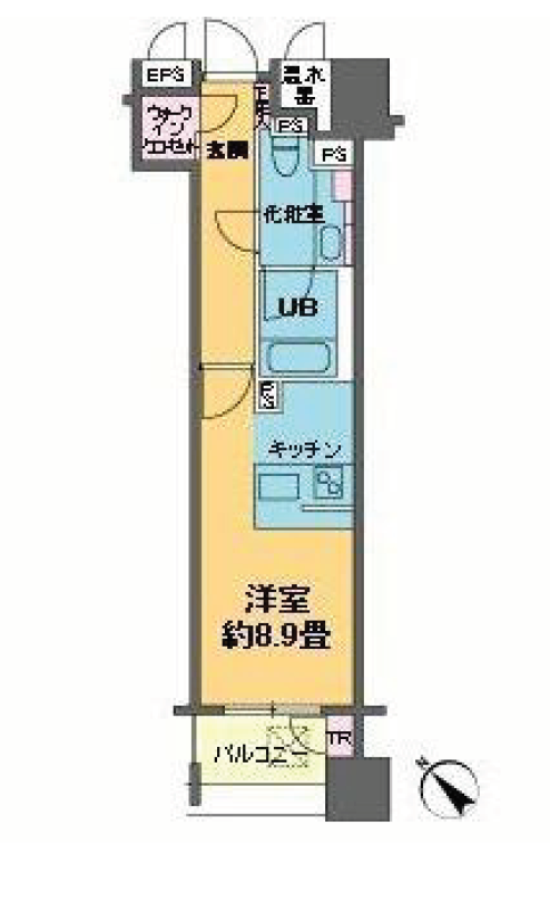 カスタリア銀座３　1106号室　間取り