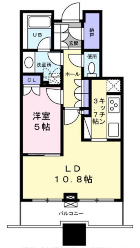 プラウドタワー千代田富士見　1411号室　間取り