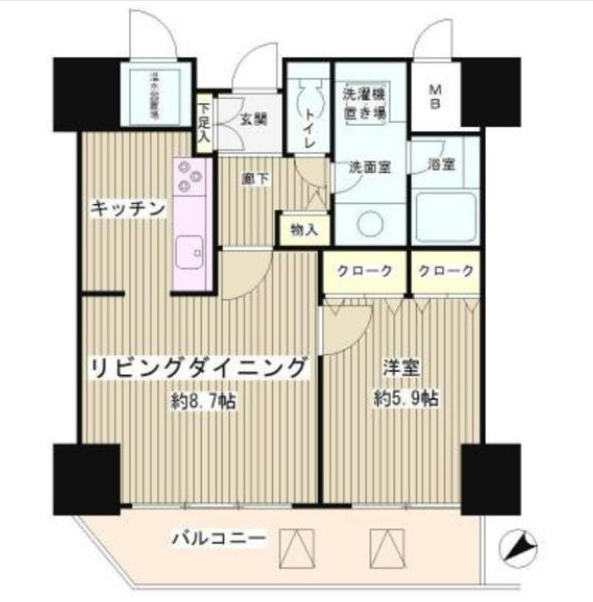 トレステージ目黒　207号室　間取り