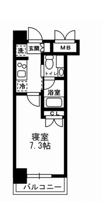 レジディア月島3　403号室　間取り