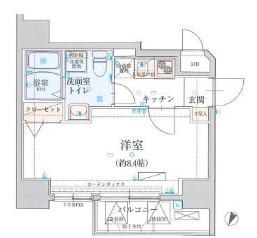 リヴシティ一番町　1002号室　間取り