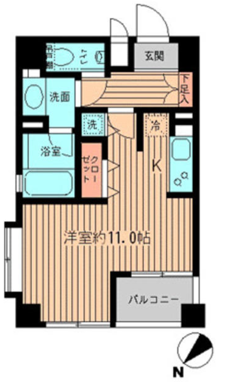 プラティノ代々木　401号室　間取り