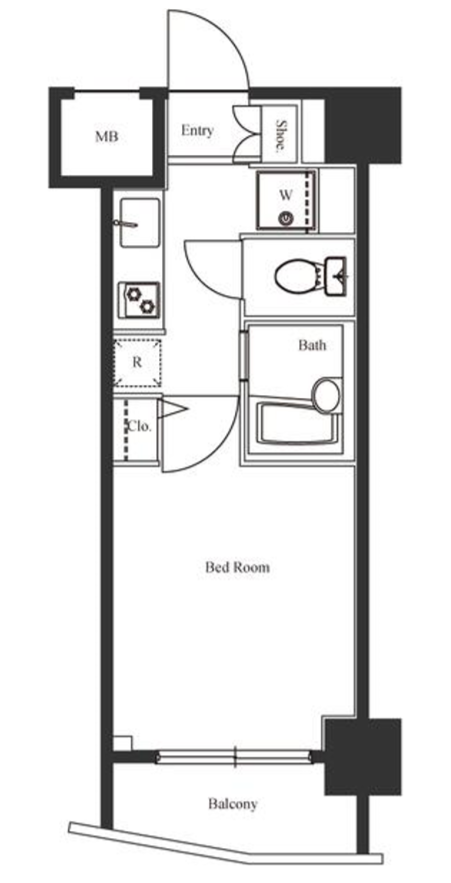 スクエア渋谷　703号室　間取り
