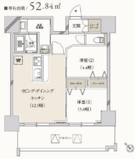 プライマル月島　802号室　間取り