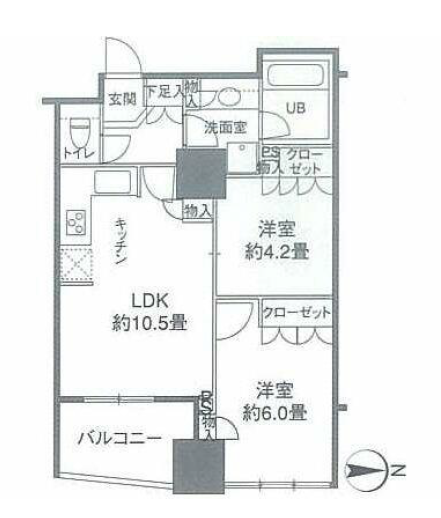 カスタリアタワー品川シーサイド　706号室　間取り