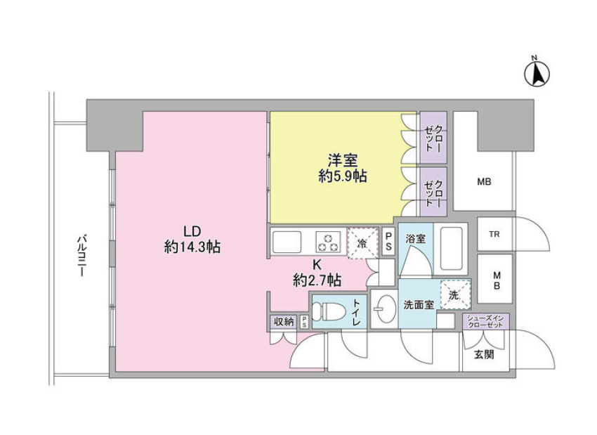 スタイリオ品川中延　813号室　間取り