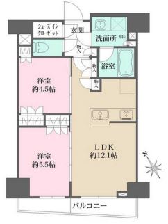 ルフォンプログレ四谷　1303号室　間取り