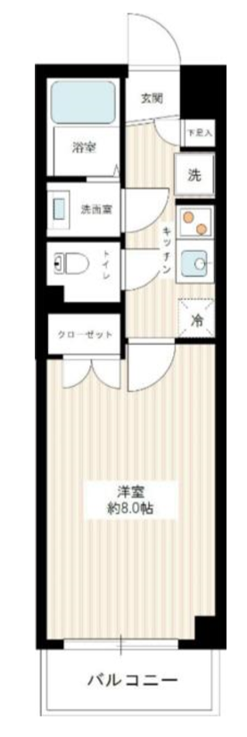 アクサス西新宿　303号室　間取り