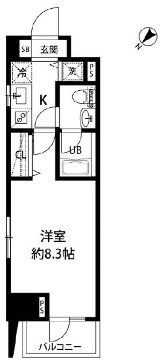 ルクレ日本橋馬喰町　406号室　間取り