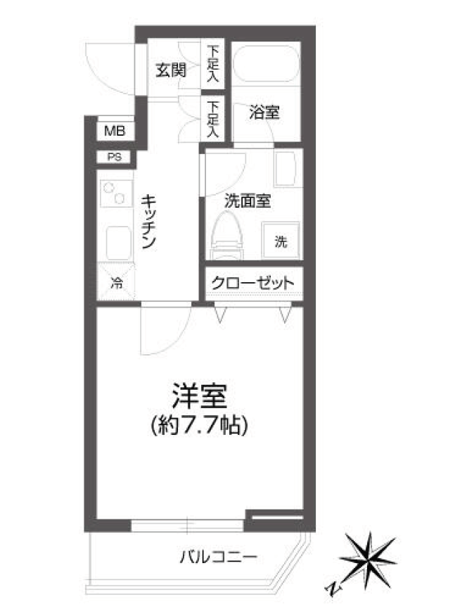PASEO中目黒　205号室　間取り