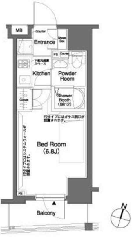 パークキューブ笹塚　1206号室　間取り