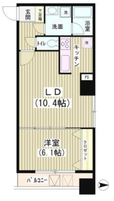 アクアコート　904号室　間取り